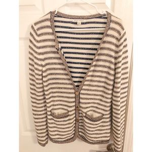 Banana Republic shimmer striped cardigan